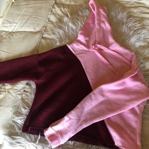 Warm two-colored hoodie